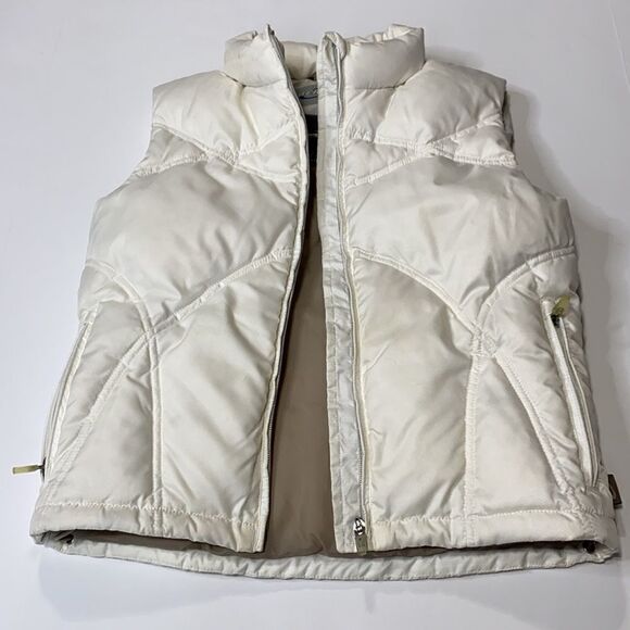 Obermeyer Juniors Down Puffer‎ Insulated Winter Snow Ski Vest Cream Small Unisex - Picture 6 of 12